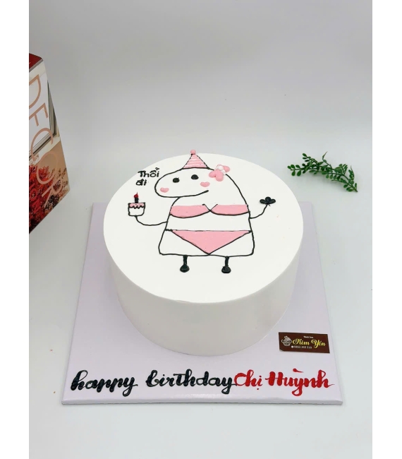  Bánh kem vẽ hình chibi hot 2025