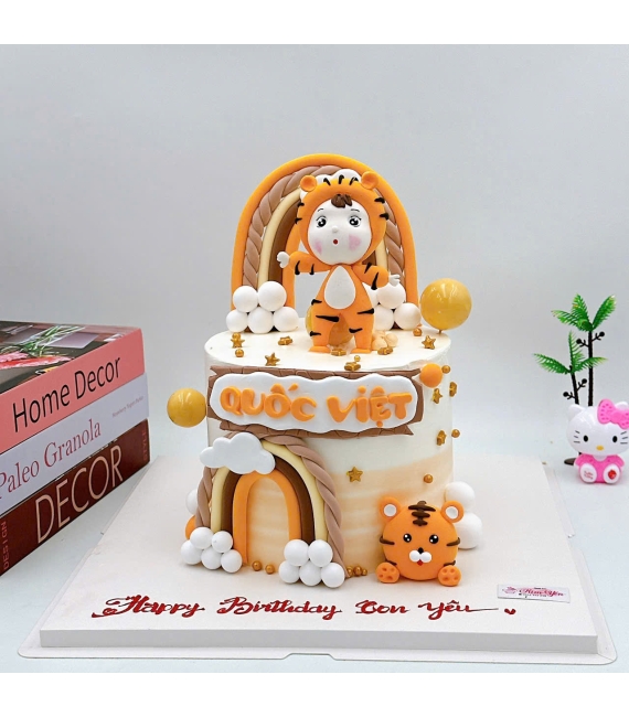 Bánh Kem Thôi Nôi Con Hổ 1 Tuổi Cho Bé Dễ Thương