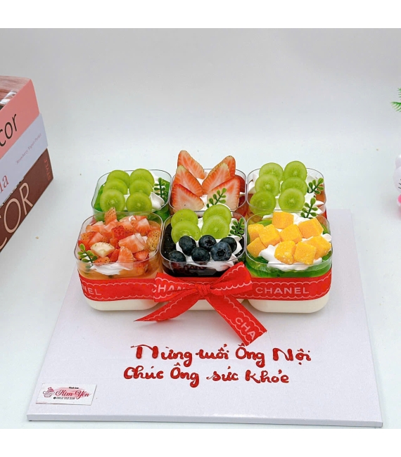 Sét bánh sinh nhật panna cotta đủ vị