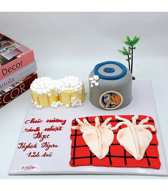  Bánh Kem làm theo yêu cầu khô mực và bia