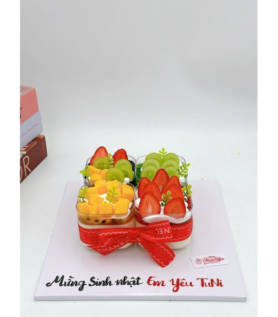 Sét bánh sinh nhật panna cotta đủ vị