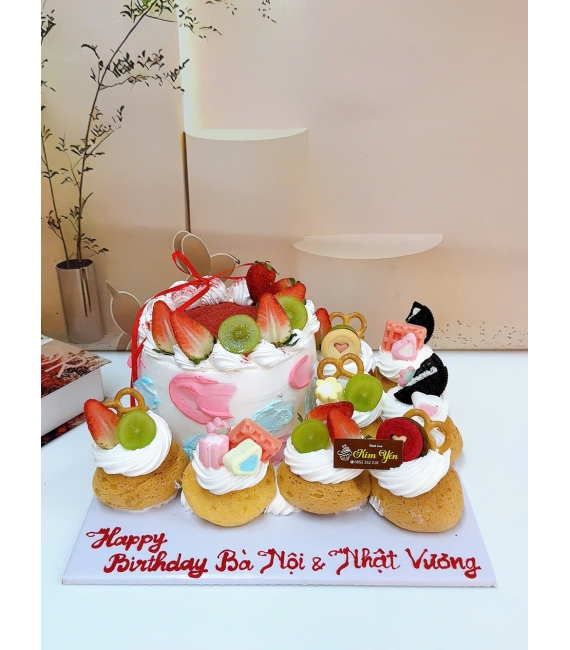 Bánh kem Trái cây kèm su dai