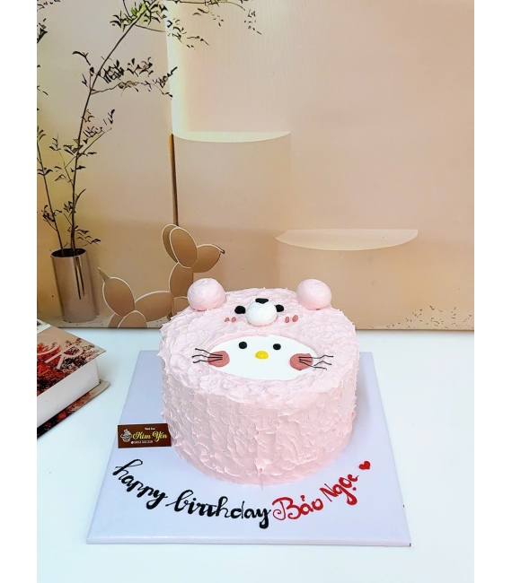 Mẫu Bánh kem hồng  hello kitty