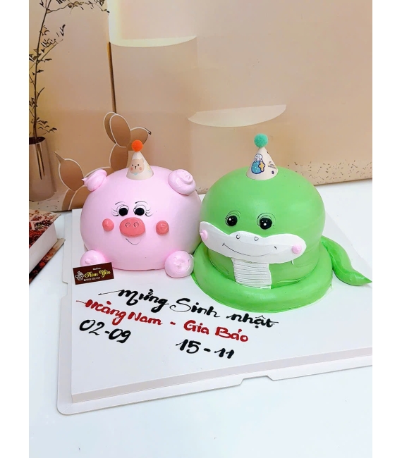 Bánh Kem Thôi Nôi Màu Xanh dành cho bé trai và bé gái