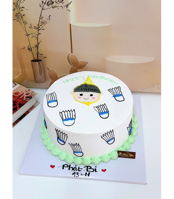 Mẫu bánh kem dành cho bé trai thích đánh cầu lông