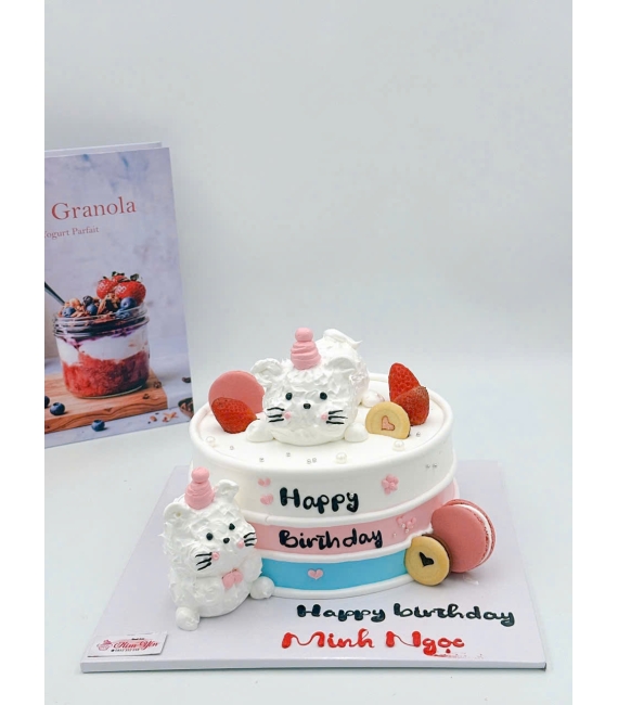 Bánh kem style Hàn Quốc kèm lời chúc viết theo yêu cầu