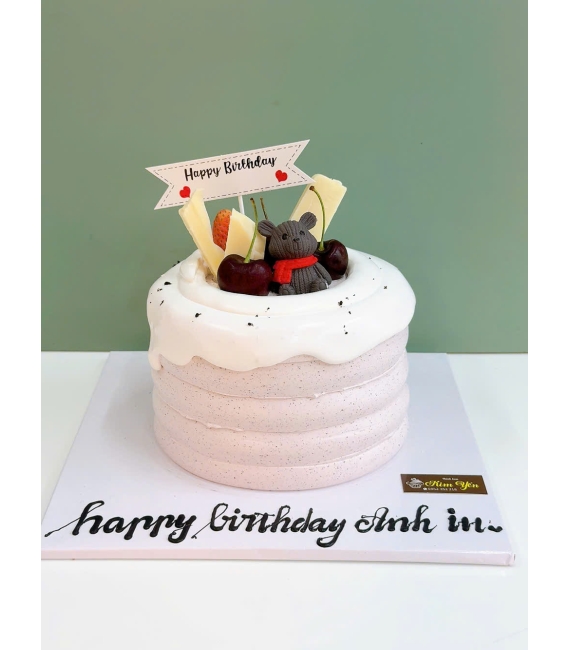 Bánh kem style Hàn Quốc dành cho nam mix trái cây