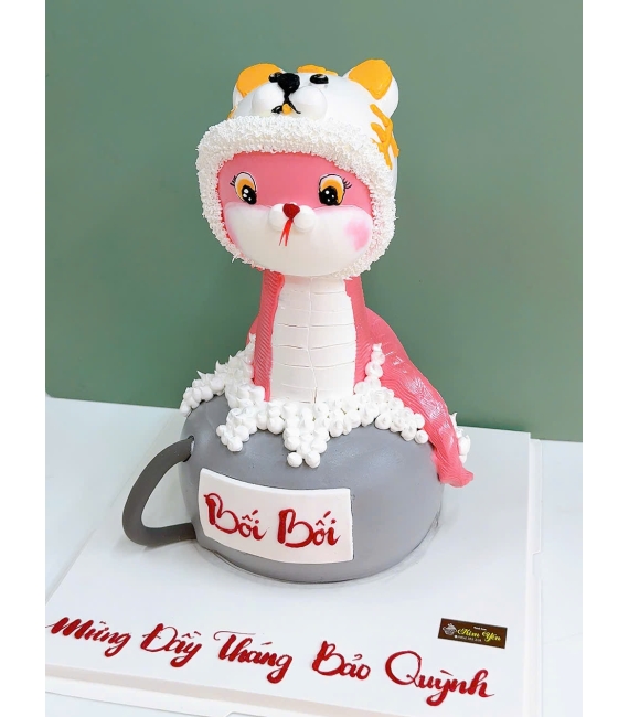 Bánh kem thôi nôi tạo hình bé rắn 3d xinh sắn