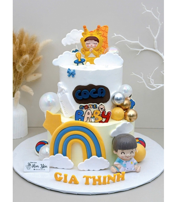 Bánh kem thôi nôi dành cho bé trai hot tại Cao Lãnh