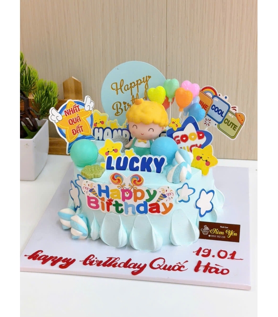 Bánh kem dành cho bé trai mẫu nhí đơn giản