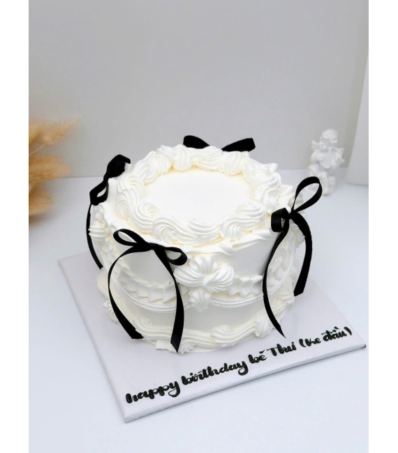 Bánh kem style Hàn Quốc mẫu đẹp 2026 tone trắng