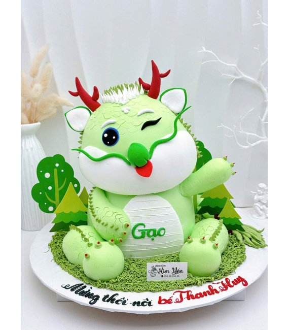 Bánh kem đầy tháng tuổi thìn dành cho bé trai