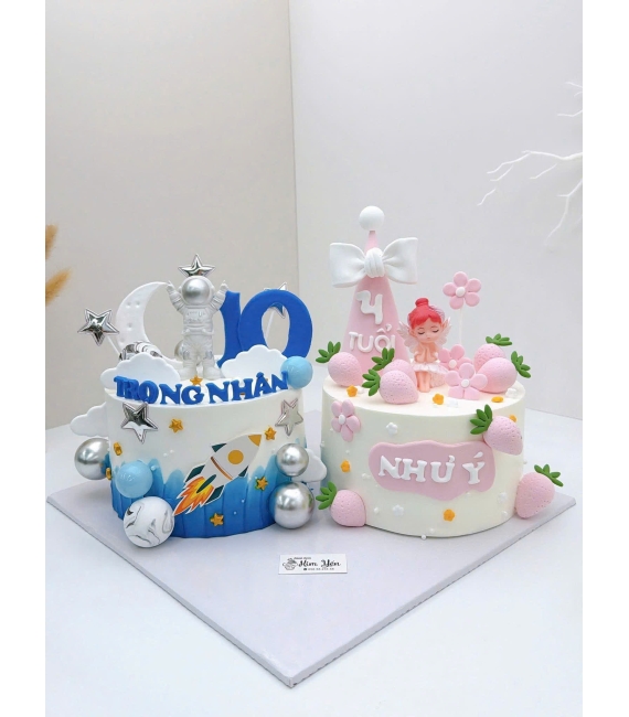 Bánh kem đầy tháng cho bé trai và bé gái