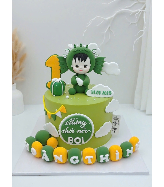 Bánh kem đầy tháng cho bé trai làm theo yêu cầu hot 2026