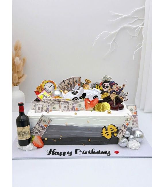 Mẫu bánh hình vuông tặng nam làm theo yêu cầu hot tại Cao Lãnh