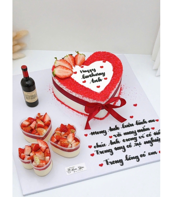 Sét Pannacotta kèm bánh kem tặng chồng iu