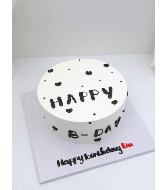 Bánh kem style Hàn Quốc viết chữ đơn giản