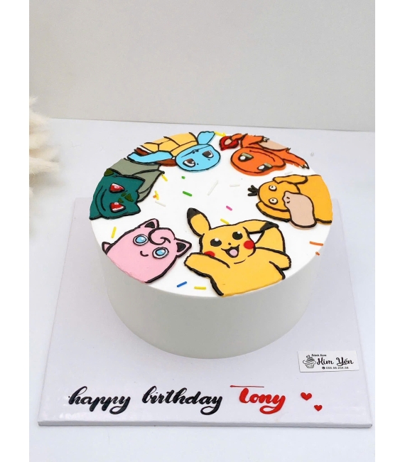 Bánh kem style Hàn Quốc pokemon