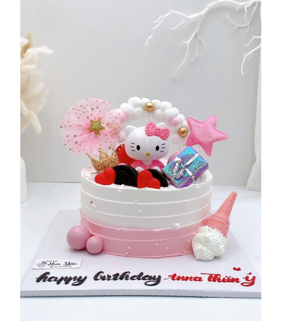  Bánh kem dành cho bé gái hello kitty lên 4 tuổi