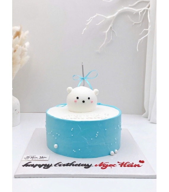 Bánh kem style Hàn Quốc tone xanh dương hot 2026