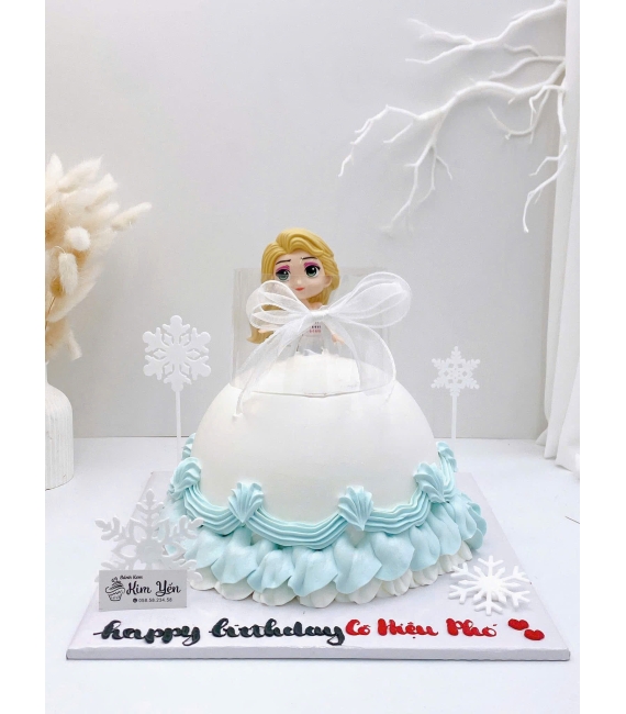  Bánh kem dành cho bé gái chảy tone xanh dương hot 2026