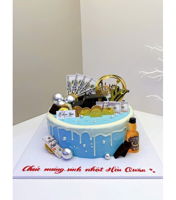 Mẫu bánh dành cho nam tone xanh hot tại Đồng Tháp