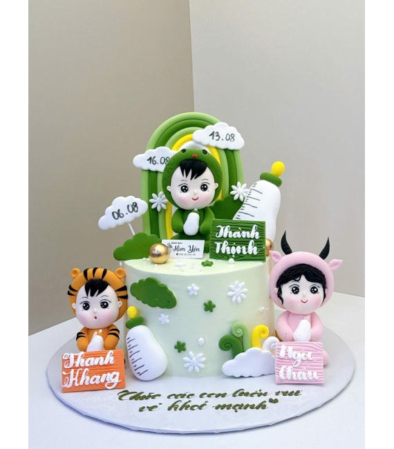 Bánh kem thôi nôi kết hợp nhiều tuổi xinh