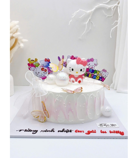  Bánh kem dành cho bé gái hello kitty lên 7 tuổi 