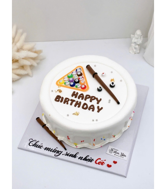 Tổng hợp mẫu bánh kem vẽ dành cho team mê bida 