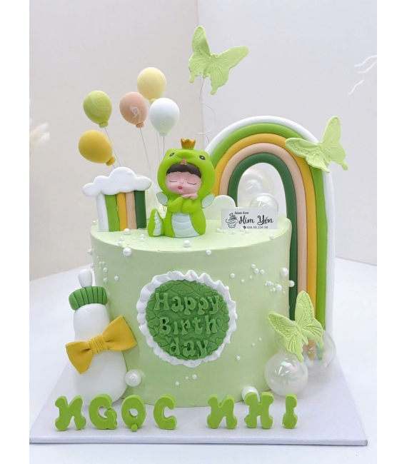 Tổng hợp mẫu bánh kem đẹp 2026 tone xanh cây