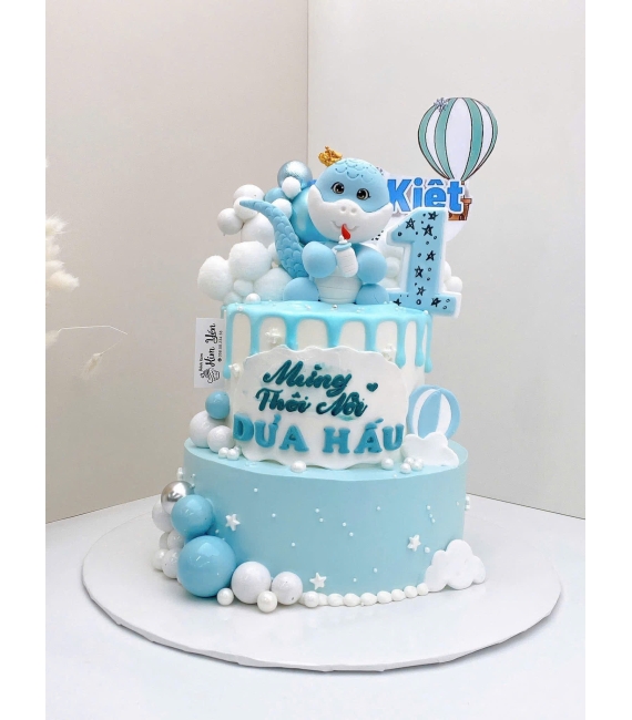 Tổng hợp mẫu bánh kem đẹp 2026 tone xanh dương mẫu cao cấp