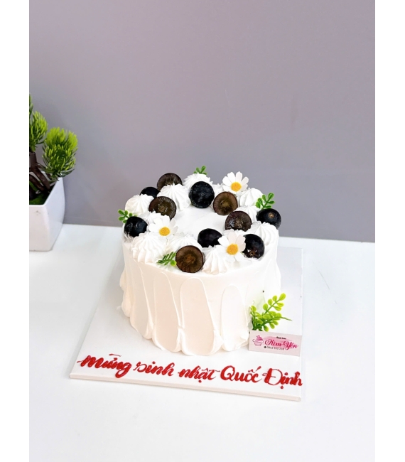 Tổng hợp mẫu bánh kem trái cây đẹp mix nho đen đẹp