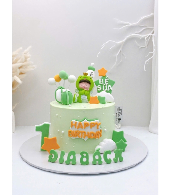 Tổng hợp mẫu bánh kem đẹp 2026 tone xanh cây hot