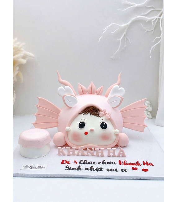 Mẫu bánh kem dành cho bé gái tạo hình đáng yêu 