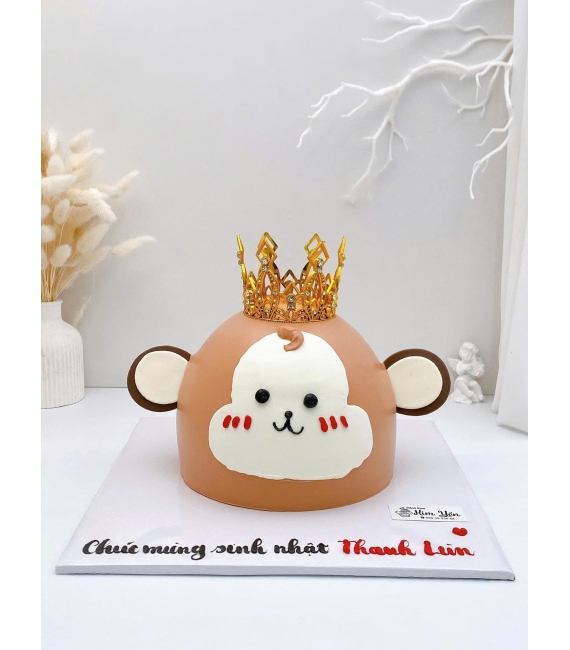 Bánh kem dành cho bé trai tạo hình chú kỉ đáng yêu 