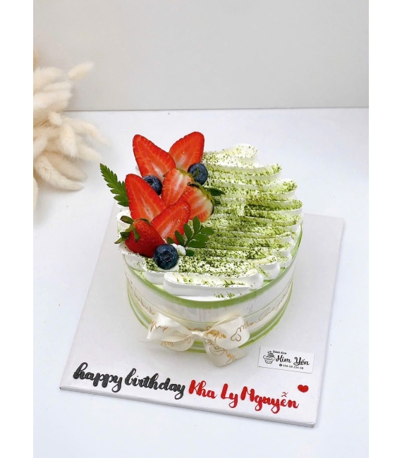 Bánh Kem Trái Cây hot 2026 phủ đầy matcha