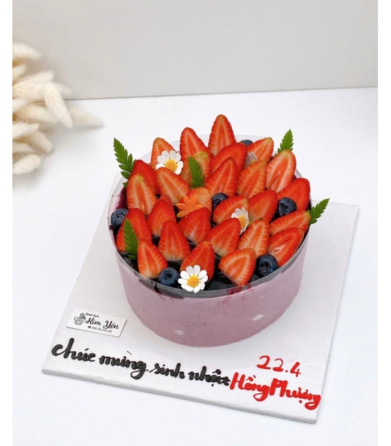 Bánh Kem Trái Cây hot 2026 phủ đầy dâu tây