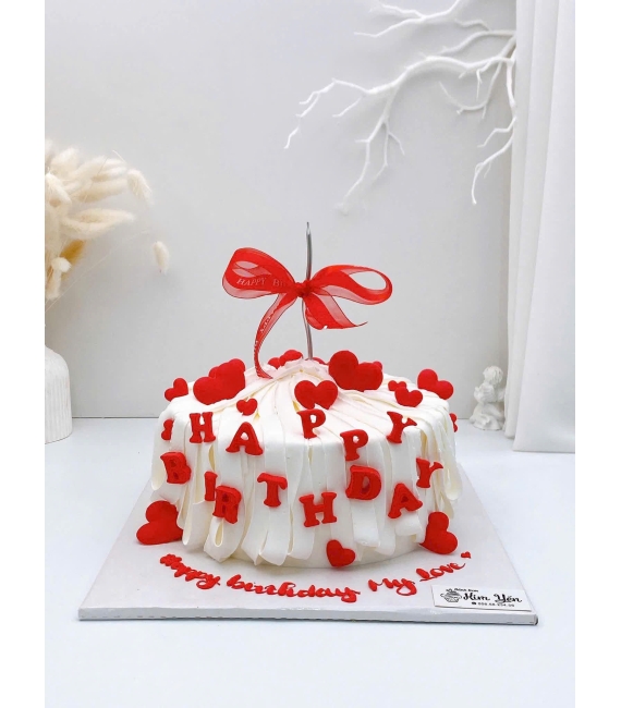 Bánh kem tặng nữ mẫu đẹp hot 2026 tone đỏ 