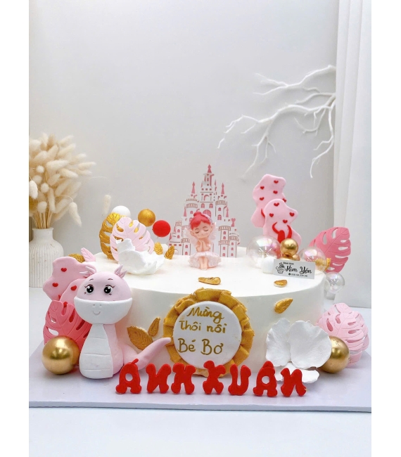 Bánh kem công chúa lên 8 tuổi yêu thích lâu dài 