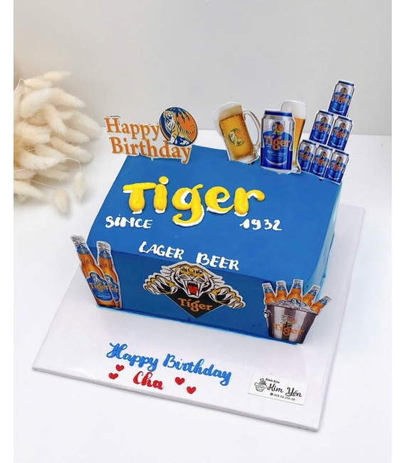 Bánh kem tặng cho nam yêu thích bia tiger 
