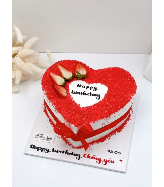 Bánh kem chúc mừng kỉ niệm trái tim tặng chồng yêu 
