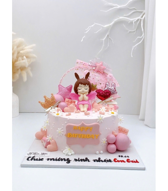 Bánh kem dành bé công chúa lên 5 tuổi 