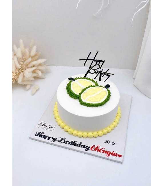 Bánh kem tặng chồng tạo hình quả sầu riêng 