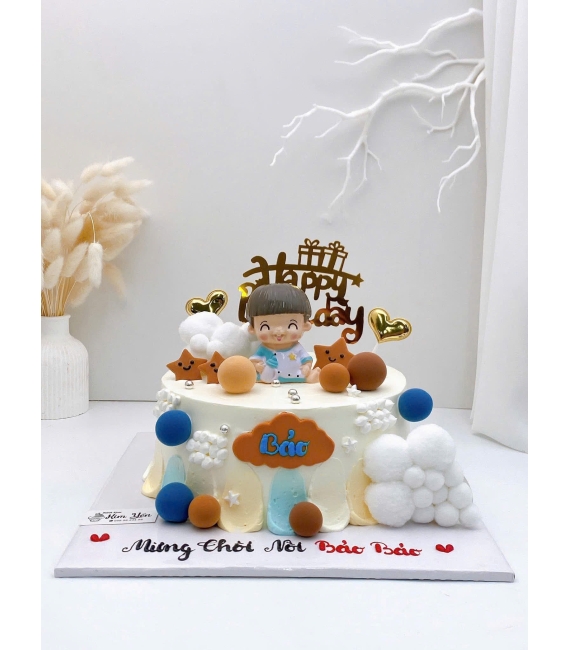 Bánh kem tặng dành cho bé trai tạo hình theo yêu cầu 