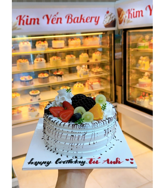 Bánh kem trái cây mix trái cây theo yêu cầu tặng bạn thân 