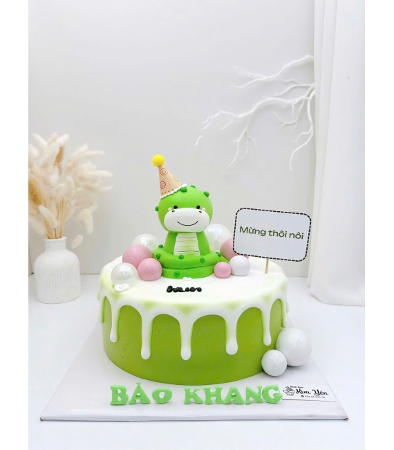 Bánh Kem thôi nôi tuổi tỵ cho bé trai 
