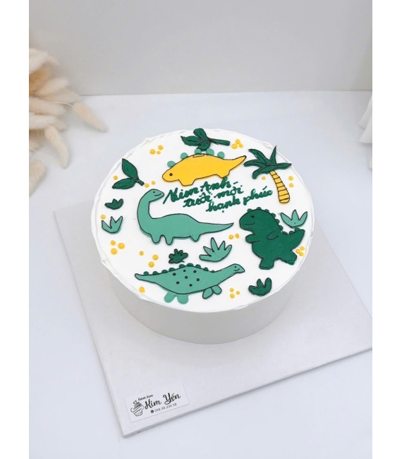 Bánh Kem Hàn Quốc vẻ  chibi khủng long tặng bạn thân 