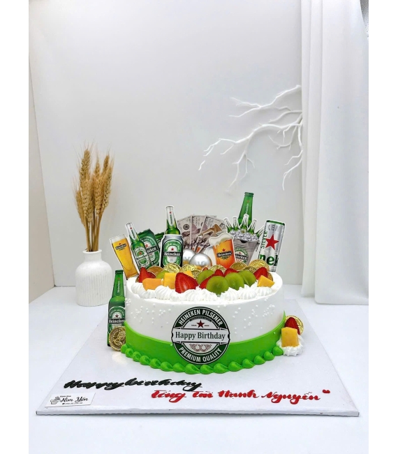 Bánh kem tặng chồng siêu hot mix thêm trái cây 