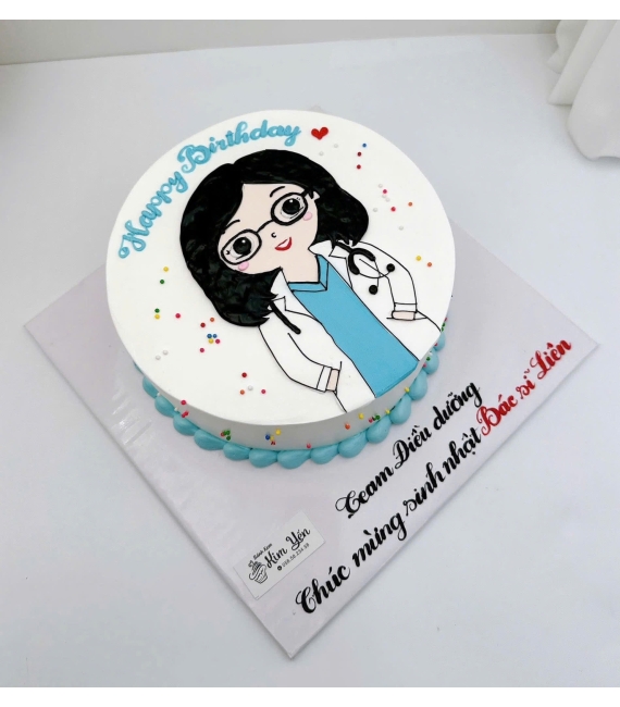 Bánh Kem Hàn Quốc vẻ hình chibi làm bác sĩ