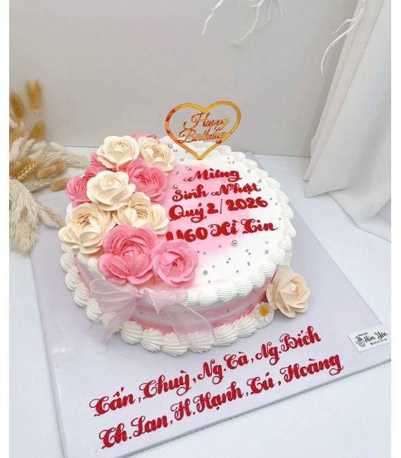 Bánh kem sinh nhật tặng nữ 25 tuổi hot 